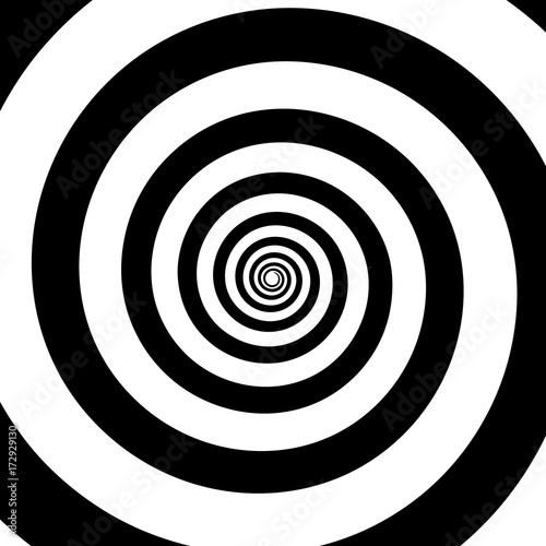 Spiral color black on the white background. Vector illustration