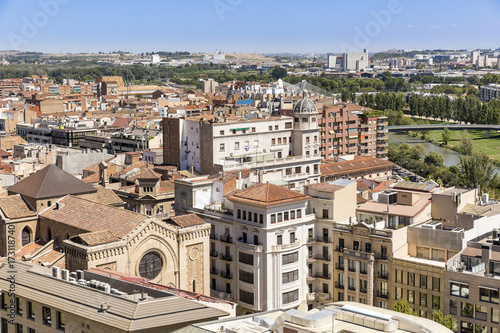 a view over Lleida city, Catalonia, Spain