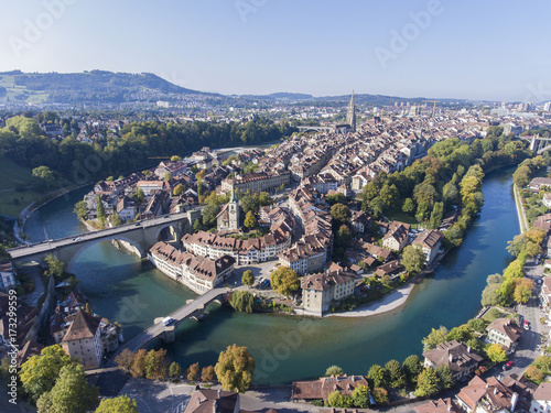 Luftaufnahme von der Berner Altstadt