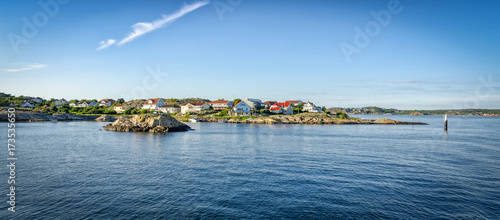 Swedish west coast archipelago in summer panorama