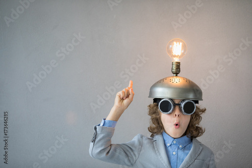 Child with toy virtual reality headset