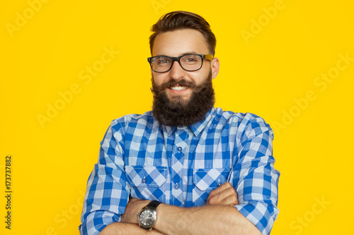 Stylish hipster in glasses