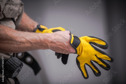 Wearing Safety Gloves