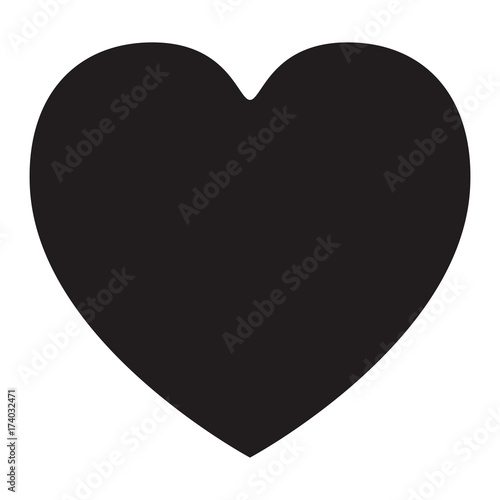 heart symbol on monochrome silhouette