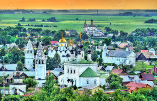 Aerial view of Suzdal, a UNESCO world heritage site in Russia