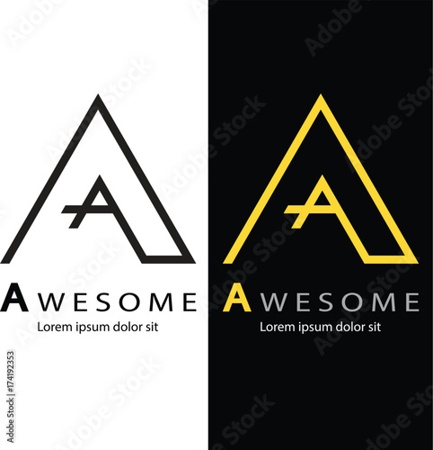 Letter A logo design