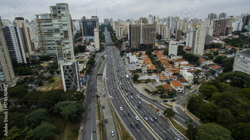 Photo of drone of 23 de Maio Avenue, Sao Paulo Brazil