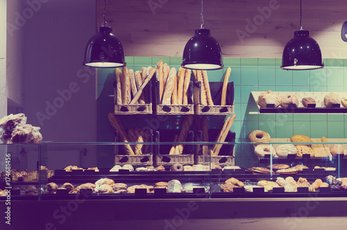 modern bakery counter