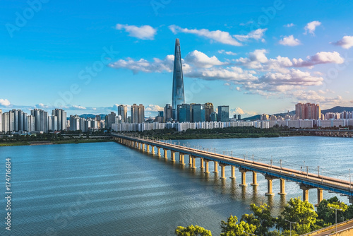 Twilight at han river seoul korea