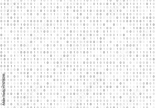 Streaming binary code background vector illustration. Data matrix.