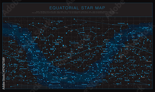 High detailed sky maps vector set