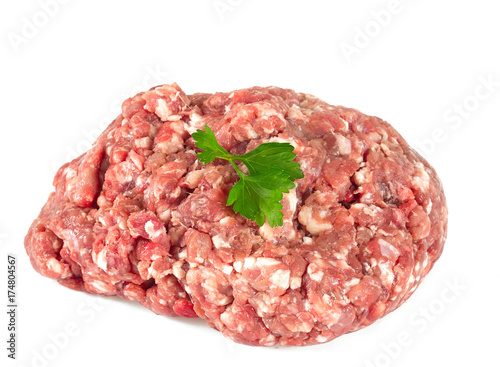 raw minced meat isolated