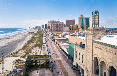 ATLANTIC CITY, USA - SEPTEMBER 20, 2017: Atlantic city boardwalk