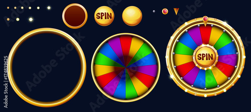 Bonus wheel of luck. Vector illustration