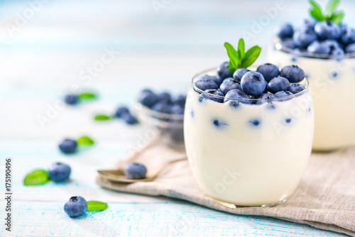 Homemade yogurt with fresh berries
