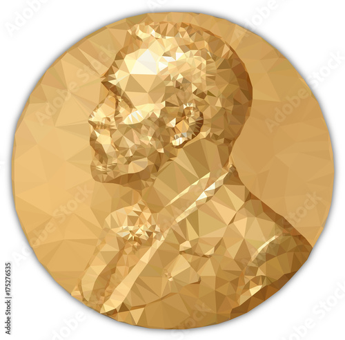 Gold Medal Nobel prize, graphics elaboration to polygons