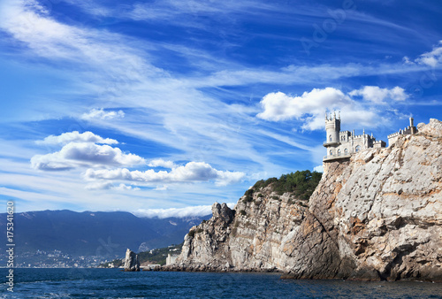 well-known castle Swallow's Nest near Yalta in Crimea, Russia
