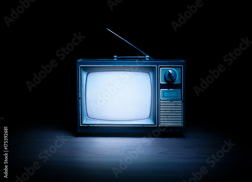 Retro television with white noise / high contrast image