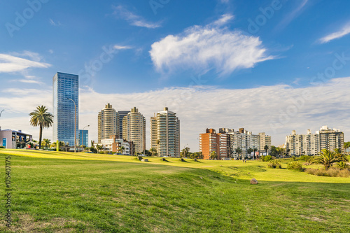 Montevideo Cityscape at Summer Time
