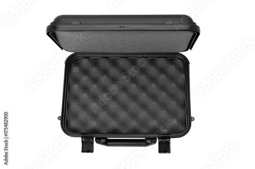 Black case for guns isolated for white