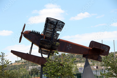 Replica seaplane monument