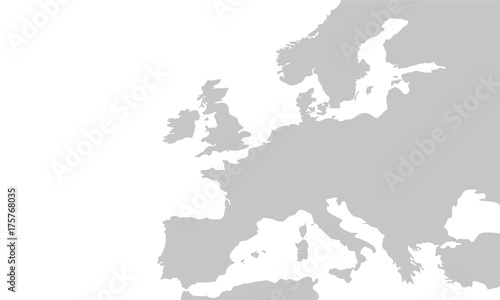 Vector map of the Europe