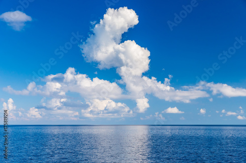 Beautiful white clouds over ocean, Maldives