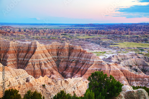 Scenic view at Badlands National Park, South Dakota, USA