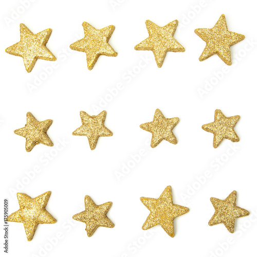 Golden Stars - Isolated on White - Collection