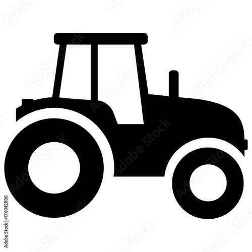tractor icon on white background