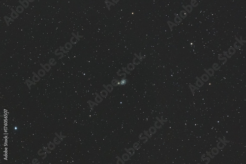 Galaxy photographed through a small telescope. 