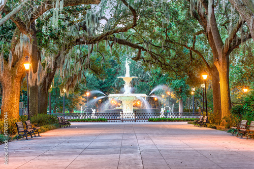 Savannah Georgia Fountain