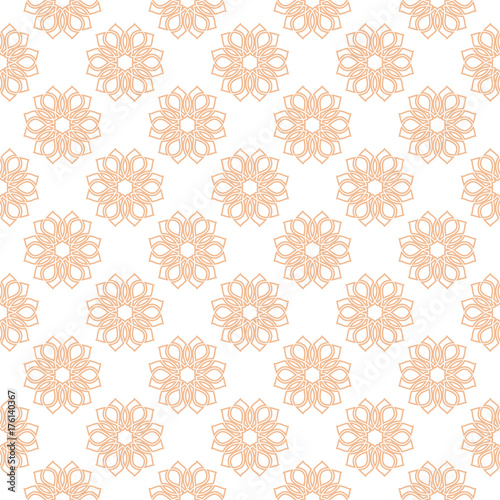 Floral seamless pattern. Orange wallpaper background