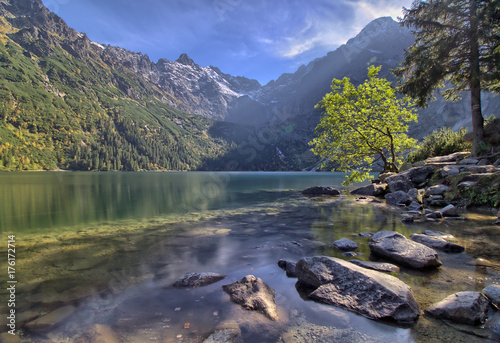 Morskie Oko lake in the Tatra Mountains, Zakopane, Poland