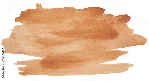 watercolor stain, brown for design