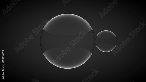 Two Glass balls. 3D render