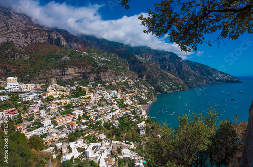 Positano (Campania, Italy) - A very famous touristic summer town on the sea in southern Italy, province of Salerno, Amalfi Coast
