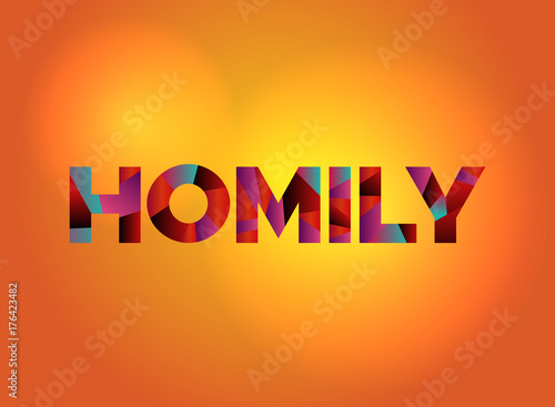 Homily Theme Word Art Illustration