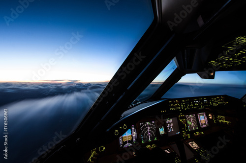 Airliner Cockpit in Flight 