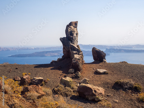 Felsformationen auf Santorini