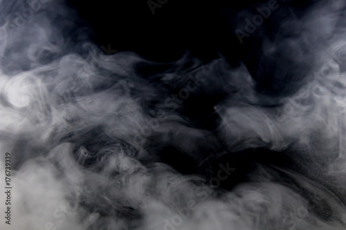 White smokes with black background