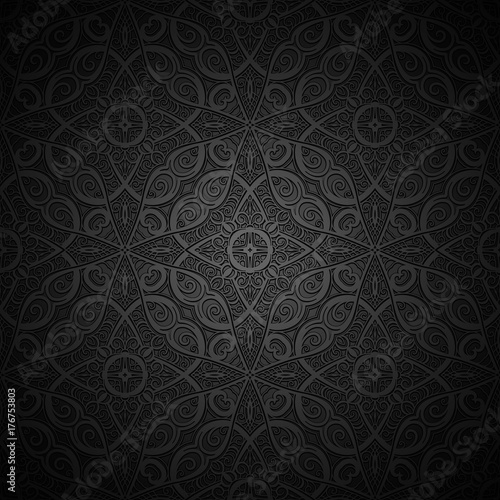 Vintage black background with embossed texture
