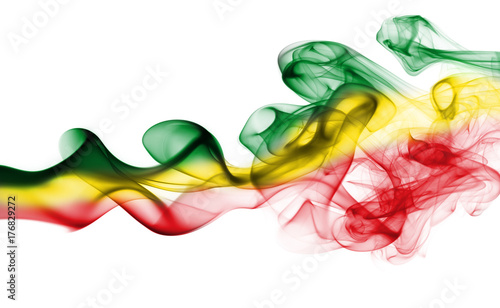 Ethiopia national smoke flag