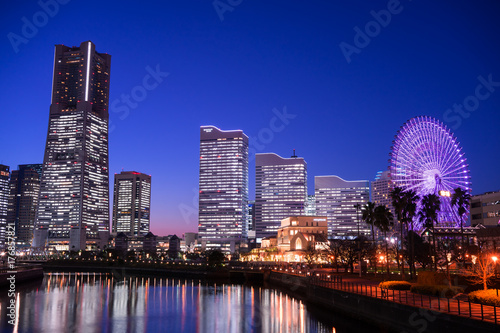 横浜 みなとみらいの夜景