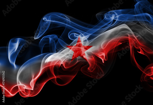 Yugoslavia national smoke flag