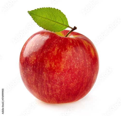 Red apple in closeup