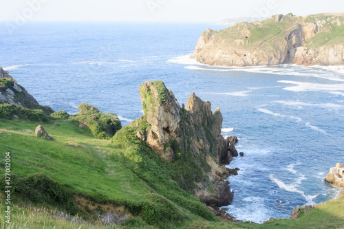 photographs of cantabria and Asturias showing their animal landscapes and architecture