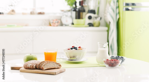 Healthy breakfast at home