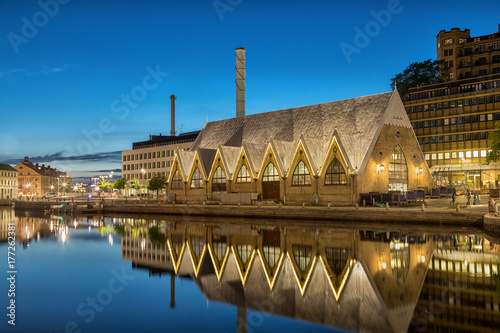 Feskekorka (Fish church) is an indoor fish market in Gothenburg, Sweden, which got its name from the building's resemblance to a Neo-gothic church