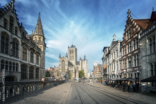 Historic houses in Ghent, Belgium